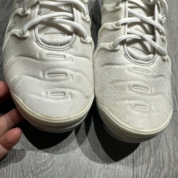 Nike Mens Air Vapormax Plus Triple White 924453-100 Running Shoes - Size 10 - Picture 10 of 11